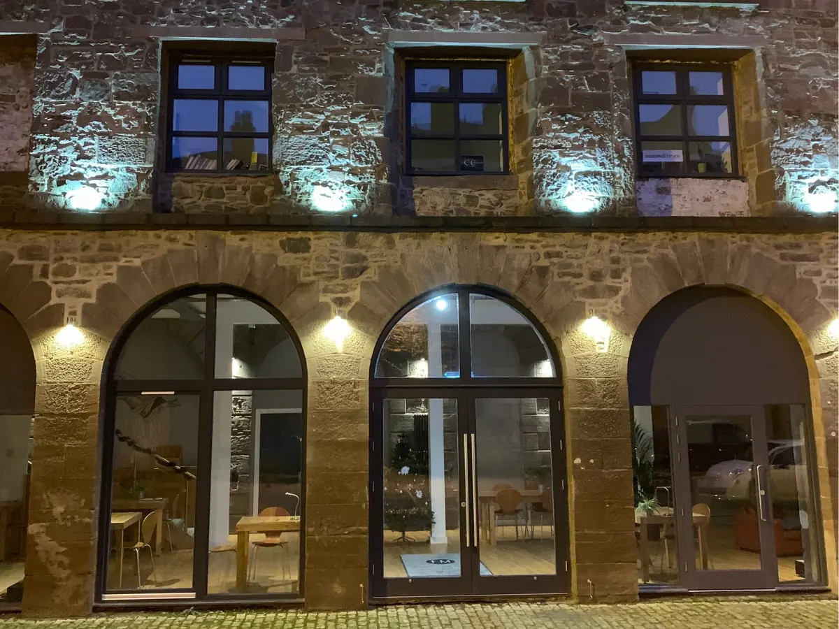 The Flour Mill at night