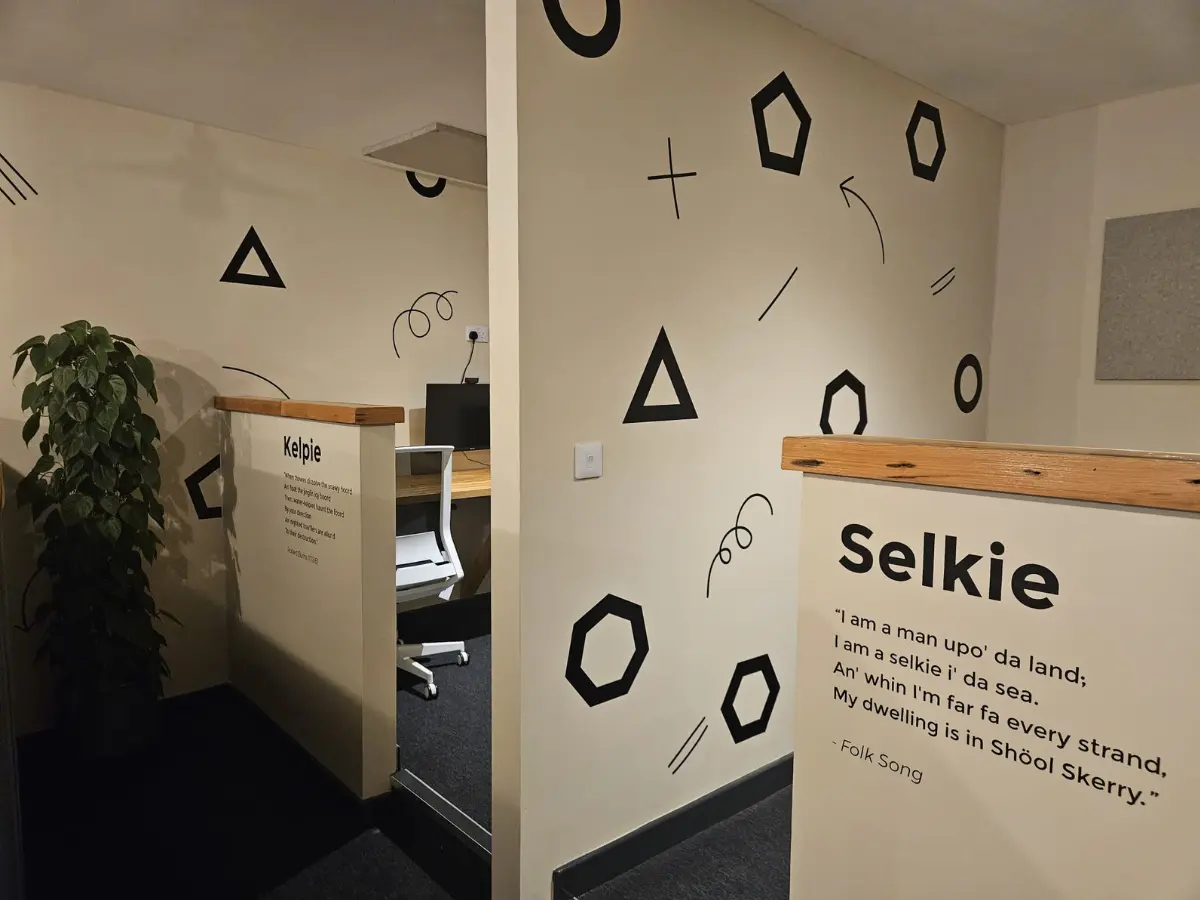 A team working in a larger office